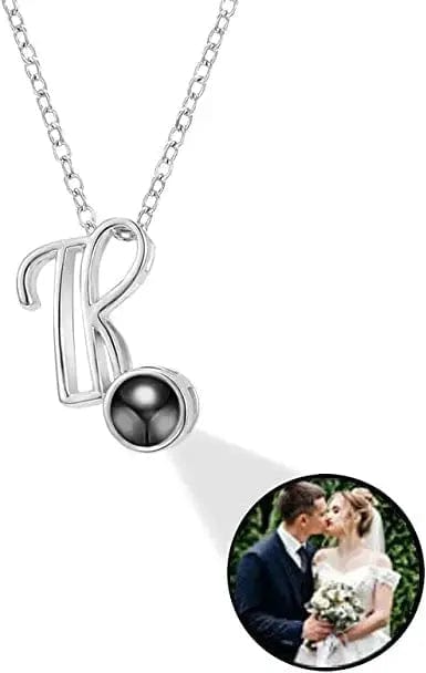 Personalised Photo Projection Initial Necklace - Upload Your Photo 0 Custom Items