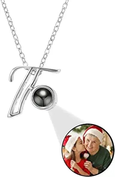 Personalised Photo Projection Initial Necklace - Upload Your Photo 0 Custom Items