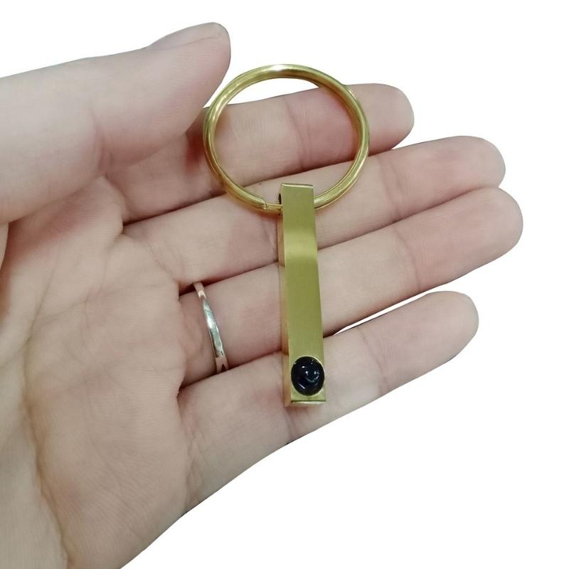 Custom Photo Projection Bar Key Ring - LaurelJewel