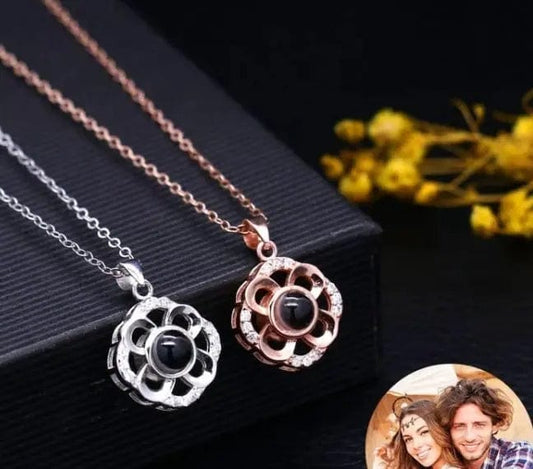 Custom Photo Projection Clover Necklace - LaurelJewel