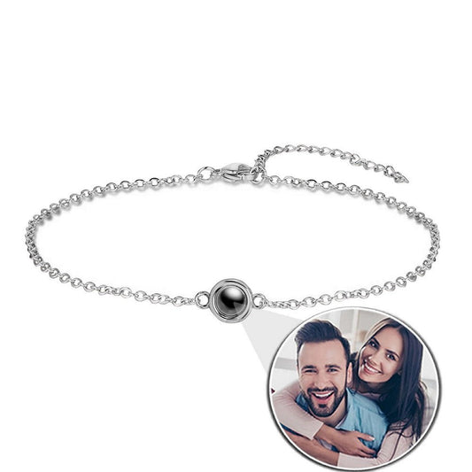 Custom Photo Projection Dainty Bracelet - LaurelJewel