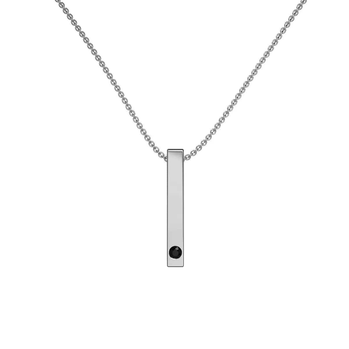 Custom Photo Projection Rectangular Bar Necklace - LaurelJewel