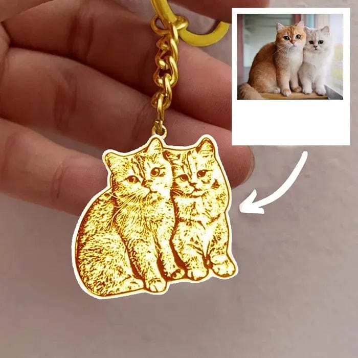 Engraved Necklace & Keyring - Add Your Photo - LaurelJewel