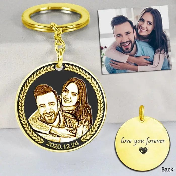 Engraved Necklace & Keyring - Add Your Photo - LaurelJewel