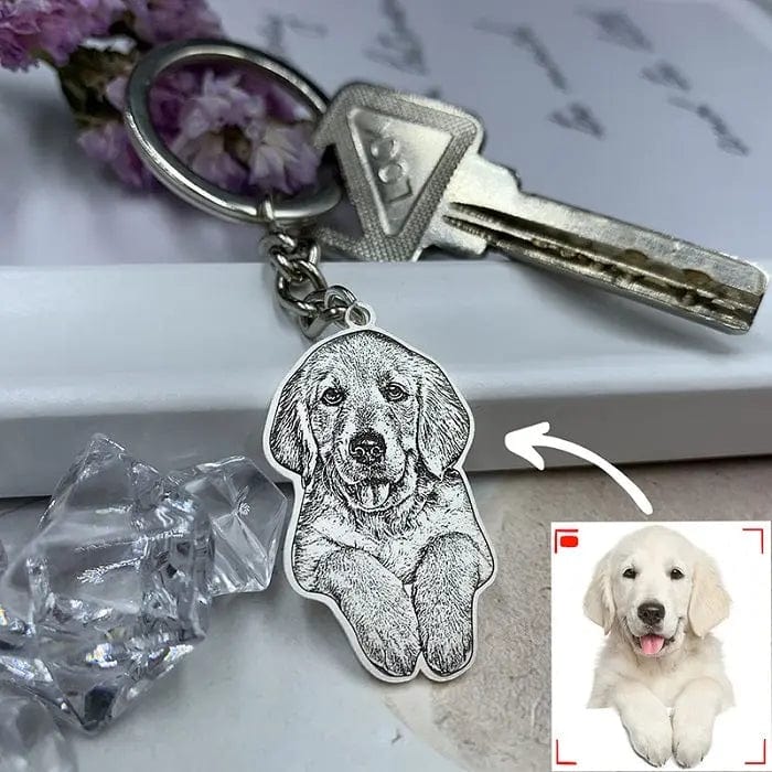 Engraved Necklace & Keyring - Add Your Photo - LaurelJewel