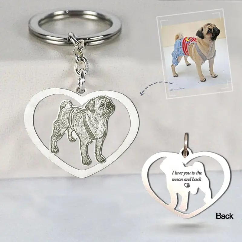 Engraved Necklace & Keyring - Add Your Photo - LaurelJewel