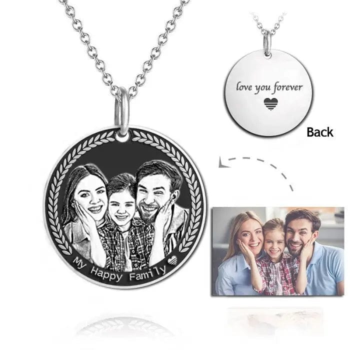 Engraved Necklace & Keyring - Add Your Photo - LaurelJewel