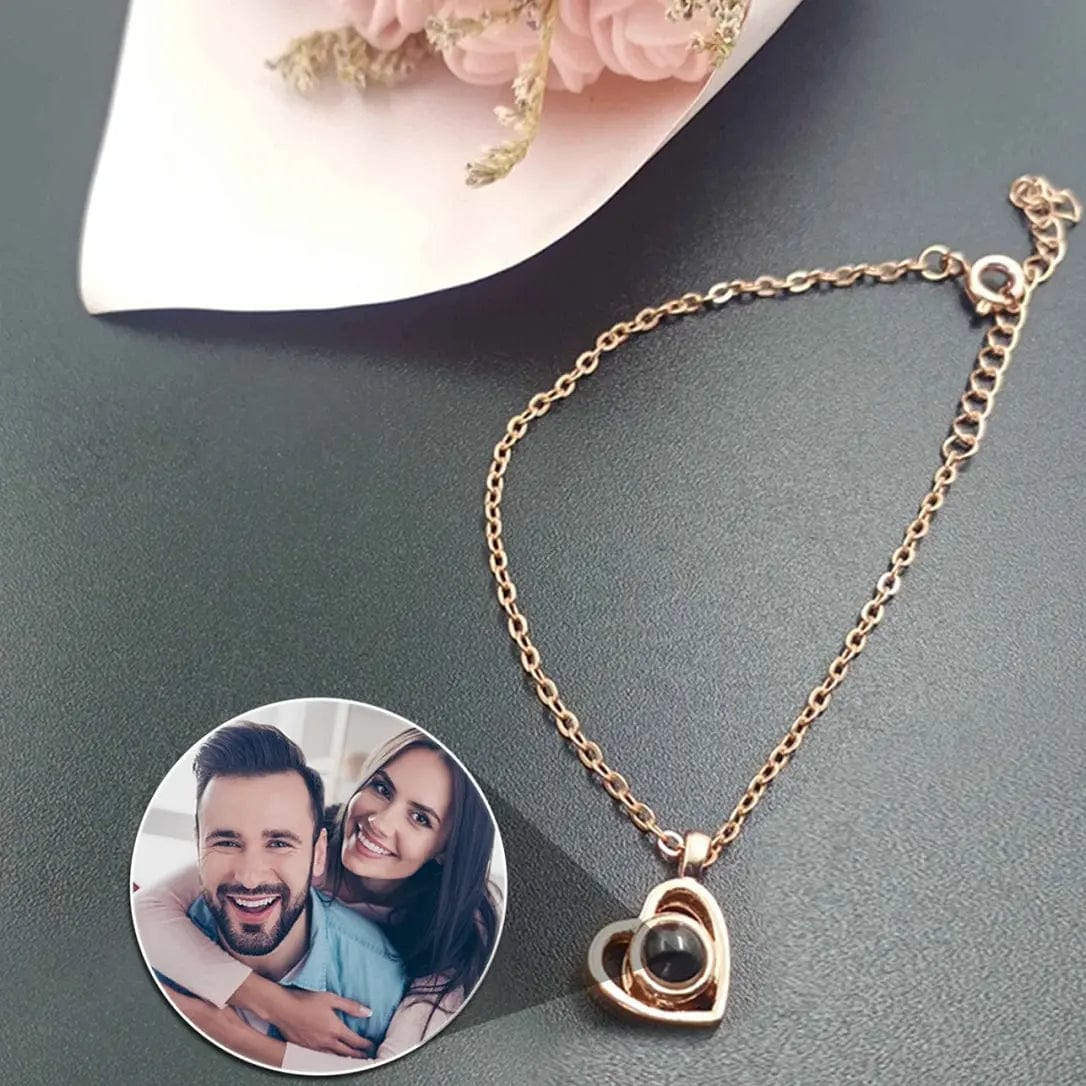 Personalized Heart Photo Necklace - LaurelJewel